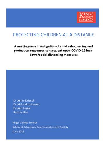PROTECTING CHILDREN AT A DISTANCE - King's College London