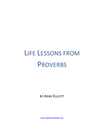 LIFE LESSONS FROM - Anne Elliott