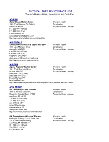 Physical Therapy Contact List