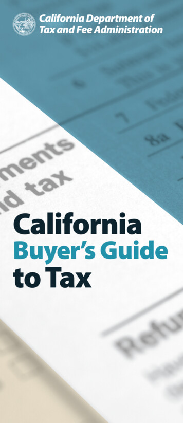 California Buyer’s Guide To Tax
