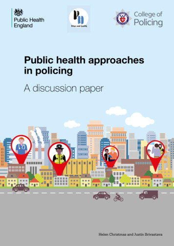 Public Health Approaches In Policing - College Of Policing