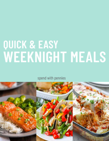 QUICK & EASY WEEKNIGHT MEALS - Spend With 