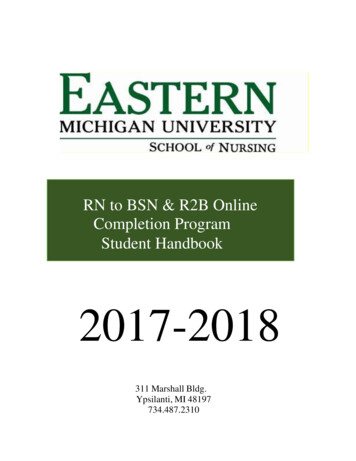 RN To BSN & R2B Online Completion Program Student Handbook