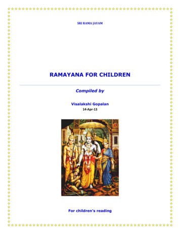 RAMAYANA FOR CHILDREN