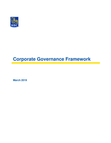 Corporate Governance Framework - RBC