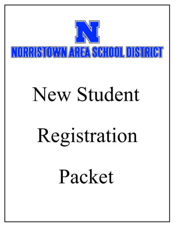 New Student Registration Packet - Norristown Area School District