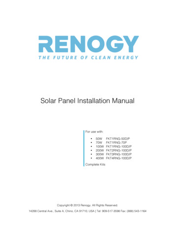 Solar Panel Installation Manual