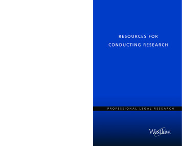Resources For Conducting Research