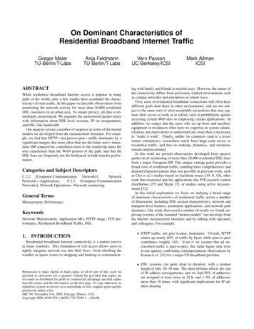 On Dominant Characteristics Of Residential Broadband Internet Trafﬁc