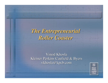 The Entrepreneurial Roller Coaster - Dodccrp 