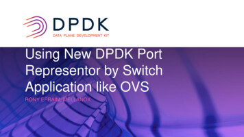 Using New DPDK Port Representor By Switch Application 