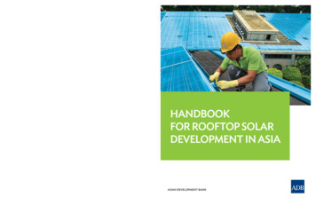 Handbook For Rooftop Solar Development In Asia