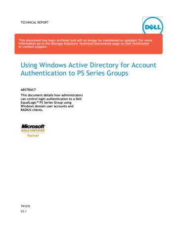Using Windows Active Directory For Account Authentication To EqualLogic .