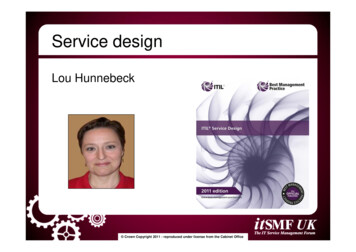 Service DesignService Design - ItSMF