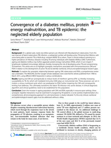 Convergence Of A Diabetes Mellitus, Protein Energy .