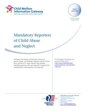 Mandatory Reporters Of Child Abuse And Neglect - SportsEngine