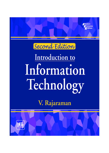 Second Edition Introduction To Information Technology .
