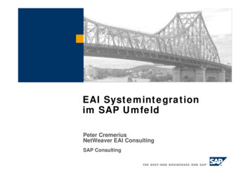 EAI Systemintegration Im SAP Umfeld - Wiwi.uni-siegen.de