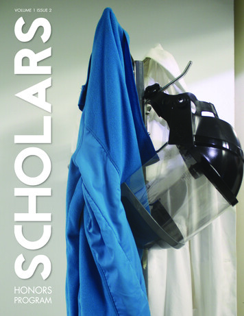 PB SCHOLARS VOLUME 1 ISSUE 1 1 - City Tech Honors Program