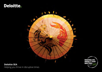 Deloitte SEA Helping You Thrive In Disruptive Times