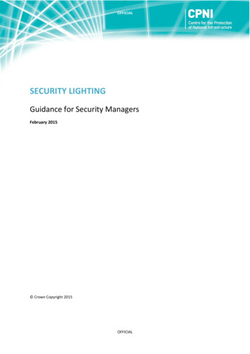 Guidance For Security Managers - CPNI