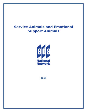 Service Animals And Emotional Support Animals
