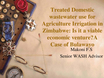 Treated Domestic Wastewater Use For Agriculture Irrigation .