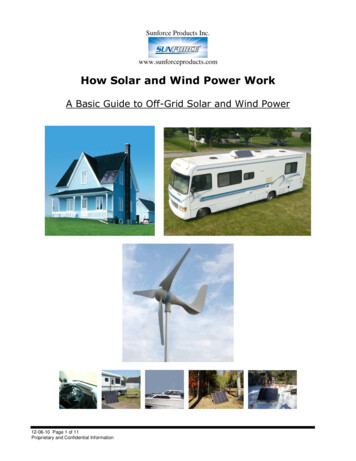 Solar And Wind Power Basics
