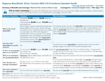 Regence BlueShield: Silver Connect 4000 (73) Providence-Swedish Health