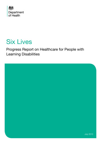 Six Lives – Progress Report On Healthcare For People With .