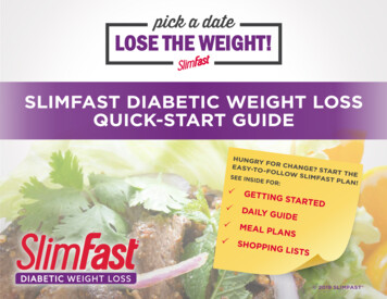 SLIMFAST DIABETIC WEIGHT LOSS QUICK-START GUIDE