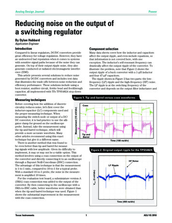 Reducing Noise On The Output Of A Switching Regulator