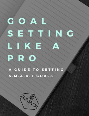 GOAL SETTING LIKE A PRO: A GUIDE TO SETTING S.M.A.R.T 