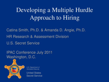 Developing A Multiple Hurdle Approach To Hiring