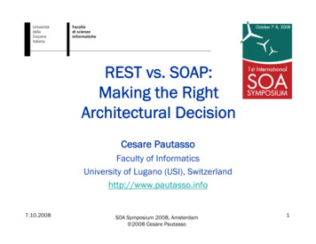REST Vs. SOAP: Making The Right Architectural Decision - JOpera