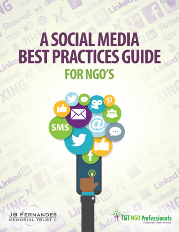 A SOCIAL MEDIA BEST PRACTICES GUIDE