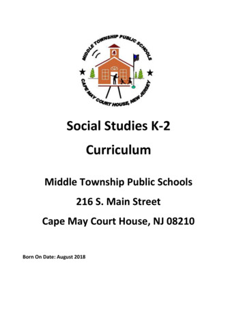 Social Studies K-2 Curriculum