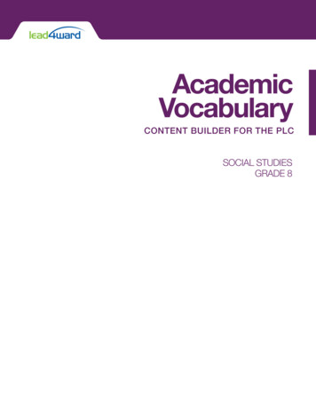 Social Studies Grade 8 Academic Vocabulary