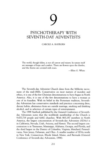 Psychotherapy With Seventh-Day Adventists