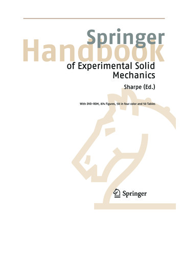 Springer Handbook Of Experimental Solid Mechanics: 