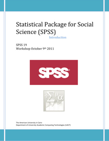 Statistical Package For Social Science (SPSS)