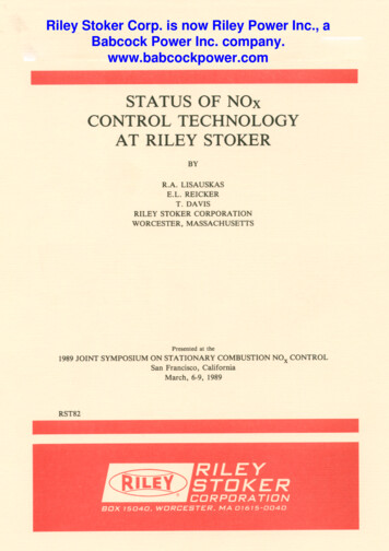 Riley Stoker Corp. Is Now Riley Power Inc., A Babcock Power Inc .
