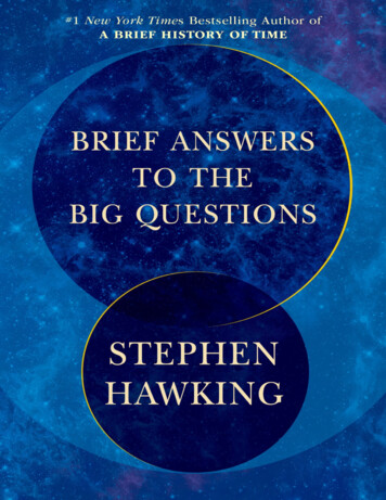 Stephen Hawking Brief Answers To The Big . - Web Education