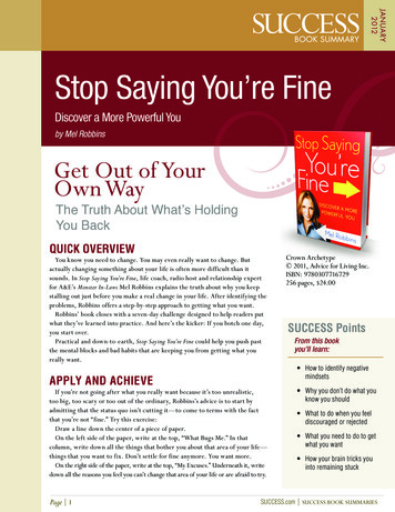Stop Saying You’re Fine - Getpaidwithfitness 