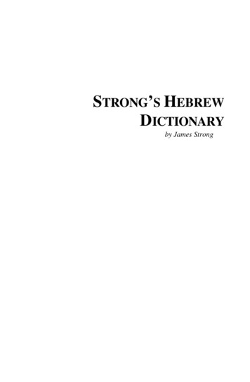 Strong - Hebrew Dictionary - Holy_Bible_Institute