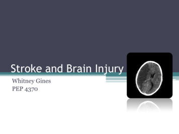 Stroke And Brain Injury - Weber State University