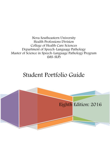 Student Portfolio Guide - Nova Southeastern University