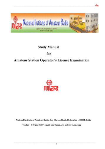 Study Manual For - National Institute Of Amateur Radio