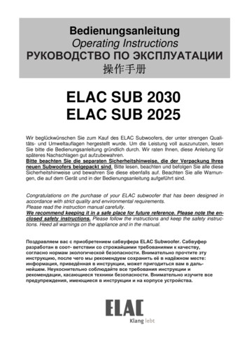 Elac Sub 2030 Elac Sub 2025