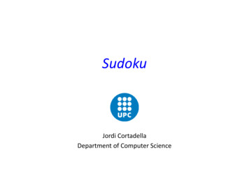 Sudoku - UPC Universitat Politècnica De Catalunya